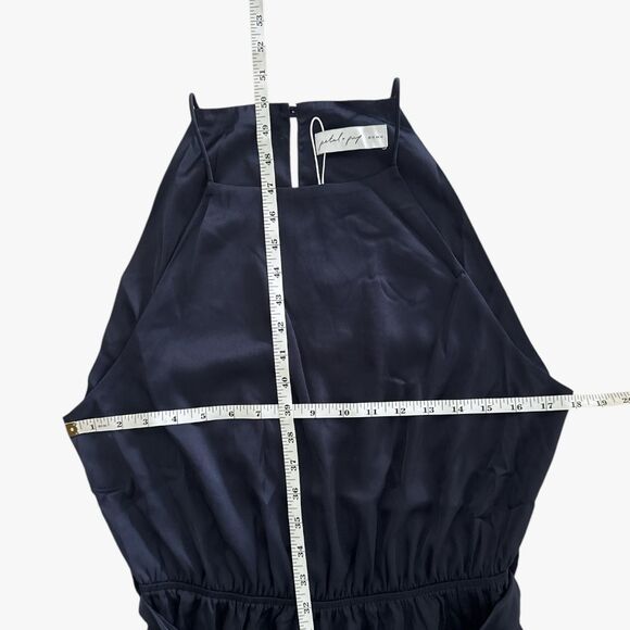 NWT Petal & Pup Tiered Midi Dress in Navy Size 10 Glam Flared Party - Picture 5 of 7